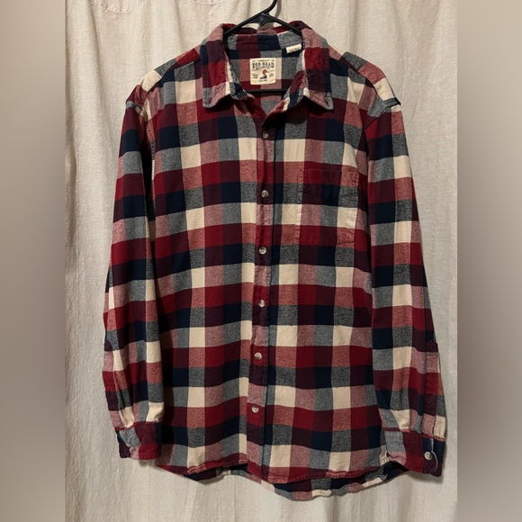 RedHead XL Plaid Flannel Button Down Casual Shirt - Picture 2 of 6